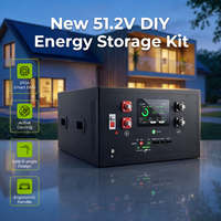 Entrepôt en Pologne, livraison DDP, boîtier et kits de batterie Lifepo4 51.2V 314Ah V2 V3 V4 DIY 16S avec BMS JK 200A