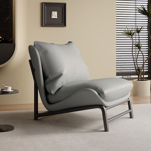 Fauteuil en cuir minimaliste <span class=keywords><strong>italien</strong></span>, chaise longue moderne nordique pour balcon, salon, fauteuil design, mobilier d'hôtel - Product Image 2