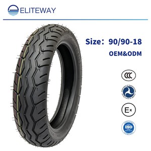 Pneu moto tubeless 90/90-18 – Carcasse diagonale durable à haute adhérence pour motos de route 125cc/150cc – Certifié DOT & E-MARK - Product Image 1