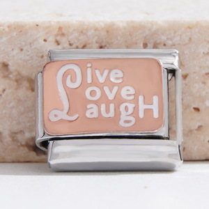 Cartoon Charm Bracelet Stainless Steel Modular Unisex Jewelry Gift With English Alphabet Design - Product Image 3