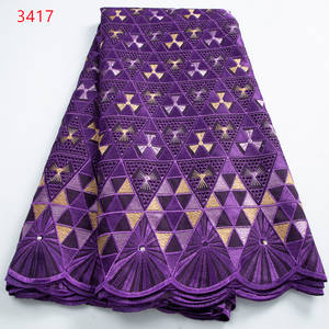 3417 en vente en gros belle broderie <span class=keywords><strong>suisse</strong></span> Voile tissu coton Textile avec des pierres pour robe de soirée de mariage - Product Image 6