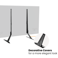 Soporte de TV Universal Económico con Ajuste de Altura, Base de Mesa de 2 Patas para Televisores de 55, 60, 65, 70 y 75 Pulgadas