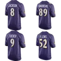 Lamar Jackson #8 Baltimore Ravens Men's Large Jersey Black Stitched New NFL