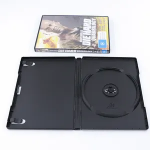 Shellsuning — boîtier portefeuille en plastique noir pour DVD, boîtier Standard pour médias, CD, bijoux, 14mm