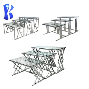 <span class=keywords><strong>OKEY</strong></span> Attrezzatura per Buffet in Vendita, Tavolo da Buffet con Piano in Vetro per Banchetti e Matrimoni, in Acciaio Inox con Finitura a Specchio per Ristoranti e Hotel - Product Image 6