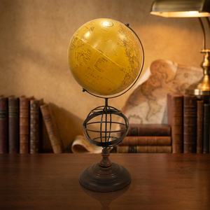 Globe armillaire classique sur socle en bois, modèle GOAS85/12, pour la maison, le bureau, l'étagère, décoration - Product Image 2