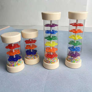Wholesale 18 CM Colorful Wooden Rain Sound Tube Early Learning Educational <b>Musical</b> <b>Instrument</b> Rattle Toy for Children - Product Image 4
