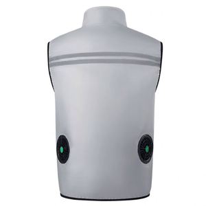 Air Conditioned Canvas <b>Cooling</b> <b>Jacket</b> with Fan Windproof Short for Summer Outdoor Use for Men and Women - Product Image 1
