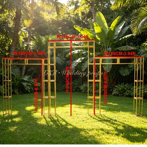 DKB New Arrival Professional Modern Metal Arched <b>Mirrors</b> Set Green Wall Decorative Standalone <b>Panels</b> Interior Design Wedding - Product Image 3