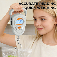 Balance de pêche numérique 60 kg 132 lb, balance électronique portable avec écran LCD, matériau ABS, batterie intégrée pour matériel de pêche