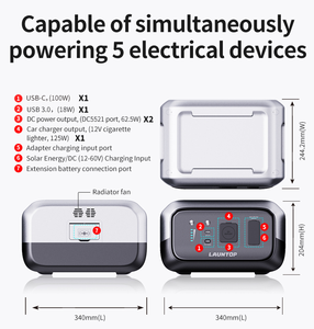 Station d'alimentation pour camping-car avec batterie au lithium LiFePO4 et énergie solaire pour de longs voyages en camping-car - Product Image 6