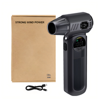 Souffleur turbo haute pression suralimenté, extrême, 130 000 tr/min, mini souffleur d'air comprimé rechargeable, lumière LED, vent à 45 m/s