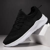 Chaussures de course légères au design minimaliste élégant, doublure en maille respirante, fermeture à lacets, antidérapantes, tendance mode, boîte