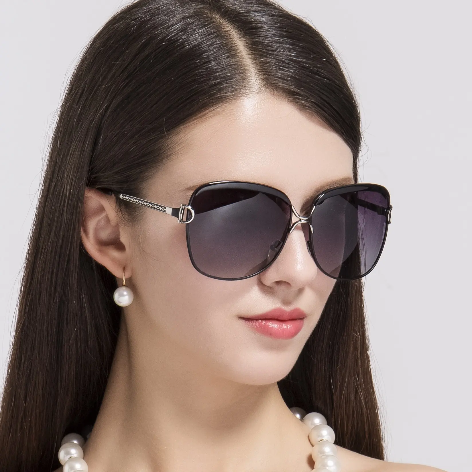 DOISYER 2022 패션 렌즈 숙녀 대형 편광 uv400 트렌드 버전 컬러 안경 라운드 대형 프레임 선글라스