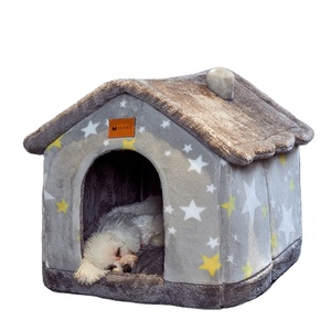 Drops hipping Großhandel OEM Hochwertige Custom House Shape Design Wasch bares Luxus-Hunde bett - Product Image 1