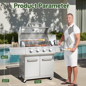 Îlot de barbecue au gaz en acier inoxydable de haute qualité pour cuisine extérieure et jardin - Product Image 2