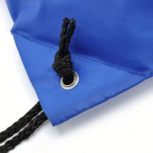 Custom Logo Polyester String <b>Backpack</b> with Cotton Handle Organic Terylene Bag Canvas Drawstring for Gift Use Promotional Product - Product Image 3
