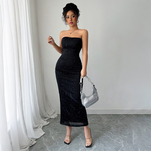 Nouvelle Collection 2026 : Ensemble Deux Pièces Scintillant pour Femme avec <span class=keywords><strong>Haut</strong></span> Bustier <span class=keywords><strong>et</strong></span> Jupe Longue Taille Haute – Idéal Soirées <span class=keywords><strong>et</strong></span> Clubs - Product Image 2