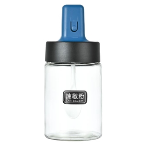 Bouteille en verre écologique de 250 ml avec bouchon à vis et cuillère télescopique pour huile, <span class=keywords><strong>sel</strong></span>, sauce et vinaigre de cuisine – Vente en gros - Product Image 2