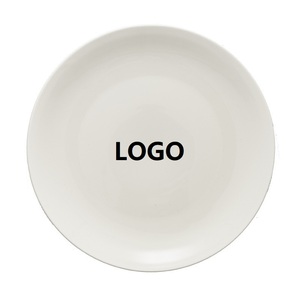 Wholesale Custom Logo Charger Plates Hotel Restaurant Dinnerware Round <b>White</b> Porcelain Dishes Ceramic <b>Dinner</b> Plate <b>Set</b> - Product Image 3