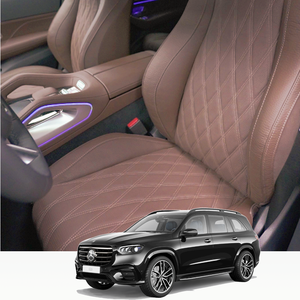 Fundas de Asiento de Cuero Completas para Auto, Repuesto para GLS450 2020 - Edición de Lujo Color Marrón Cacao, para Todas las Estaciones - Product Image 1