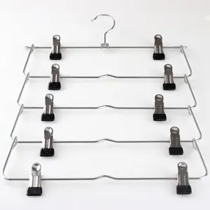 Space Saving 5 Tier Metal Skirt Hanger Walmart Pants Hanger Steel Multi Hangers For Pants