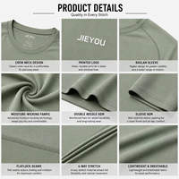 T-shirt de sport personnalisé à étiquette privée, polyester recyclé, spandex, respirant, séchage rapide, vêtements de sport pour hommes, athleisure