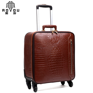 Maleta de viaje de piel auténtica de cocodrilo, Maleta <span class=keywords><strong>Polo</strong></span> con carrito, equipaje, hecho en China, nueva tendencia, 2022 - Product Image 5
