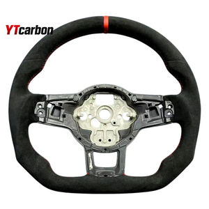 Volant en cuir suédé italien personnalisé YTcarbon pour <span class=keywords><strong>Golf</strong></span> MK7 VII GLI GTI <span class=keywords><strong>GTD</strong></span> GTE R-line, pièces automobiles modifiées, accessoires de voiture - Product Image 4