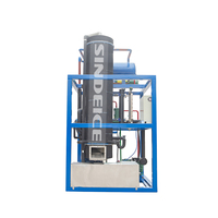Machine à glace en tube SINDEICE grande capacité 10 tonnes, glace transparente, économie d'énergie, avec compresseur d'origine pour hôtel et bar