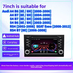 TOPSOURCE Autoradio Android con Display IPS da 7 Pollici per <span class=keywords><strong>Audi</strong></span> <span class=keywords><strong>A4</strong></span> con Navigazione e Interconnessione CarPlay - Product Image 2