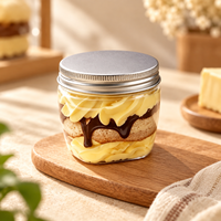 Pot cosmétique transparent en PET de 200 ml avec couvercle pour le stockage du miel, du beurre corporel, des gommages, des poudres en vrac et des produits alimentaires