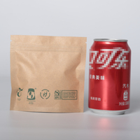 Pochette debout en papier kraft biodégradable 100% Emballage anti-odeur Ziplok conçu sur mesure pour la matière plastique alimentaire