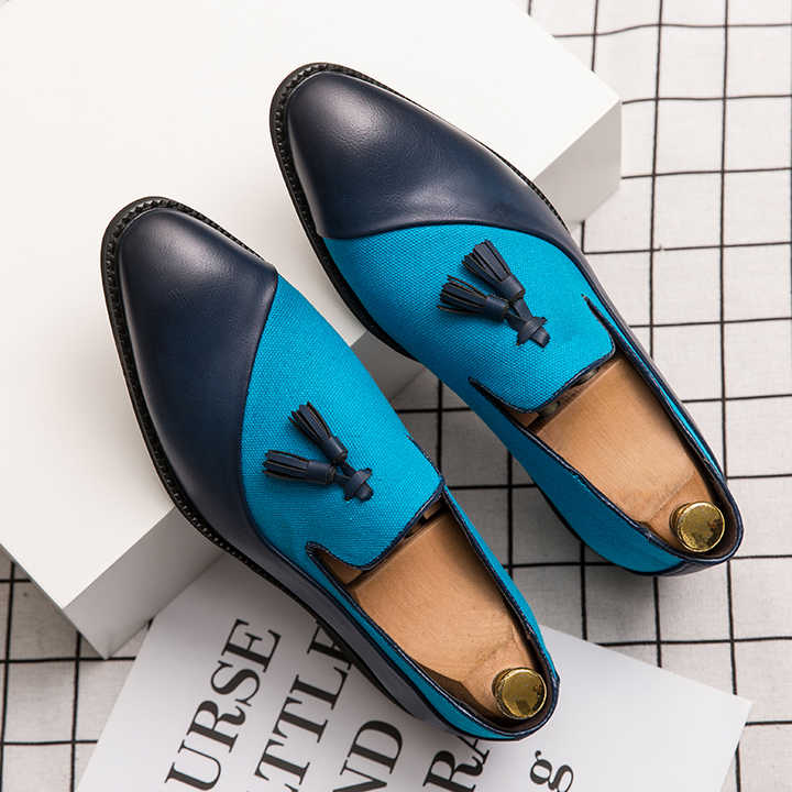HCDZF Mocassins Habillés Hommes Cuir Véritable - Chaussures Business Et Mariage