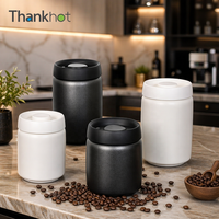 Conteneur à grains de café en acier inoxydable antirouille, hermétique et résistant à l'humidité, avec cuillère pour la cuisine
