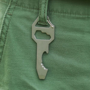 In Acciaio Inox disegno di figura chiave Edc della tasca spade catena chiave con un cacciavite Righello di misura 3 formato hex Chiave apri - Product Image 5