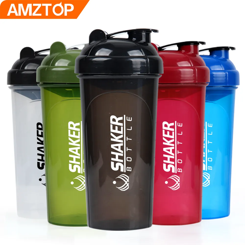 B30-0072 Amz Vente Chaude 2023 Produits En Gros Écologiques 2023 En Plastique 700ml Protéine Shaker Bouteille Gym