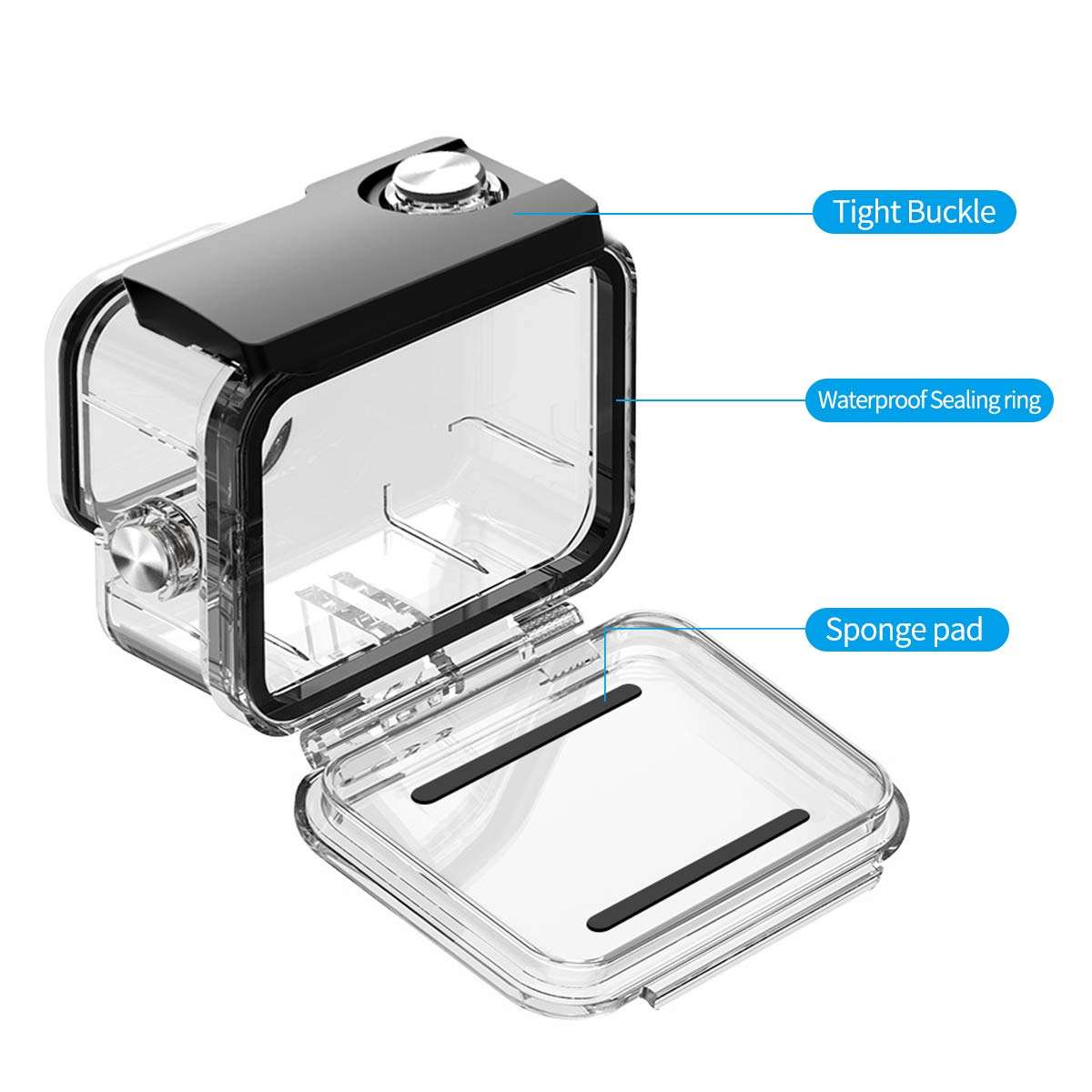 HONGDAK for gopro Hero 12 Diving Accessories Action Camera for gopro Hero 12/11/10/9/8/7 Action Camera Waterproof Case