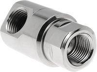 Super Enrouleur de Tuyau de Nettoyage Haute Pression Pivotant, Raccord Rotatif en Acier Inoxydable 90 Degrés Femelle-Femelle 1/2''