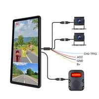 Caméra de rétroviseur latéral de camion à double objectif, double canal, BSD, caméra de tableau de bord électronique, écran tactile, garantie 1 an, DVR pour véhicule lourd