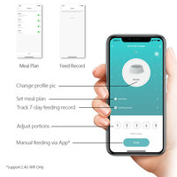 Mangeoire automatique WiFi pour animaux de compagnie, bol en acier inoxydable 304 avec transparence élevée, produits alimentaires pour chats, mangeoire automatisée pour animaux de compagnie