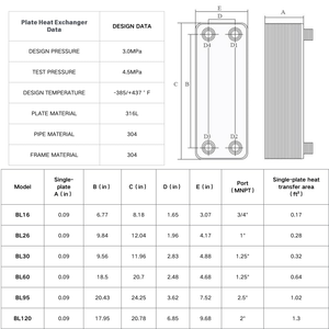 Trocador de Calor Personalizado em Placas Soldadas para Refrigerante de Água Freon - Product Image 5
