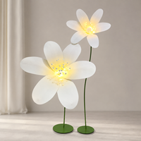 Support de fleurs géant en papier avec LED blanches, fleurs artificielles, décoration de mariage, événementiel, affichage floral commercial