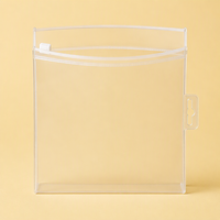 Sac d'emballage cosmétique écologique en PVC mat avec fermeture éclair, en EVA, à fond plat, pour les nécessités quotidiennes