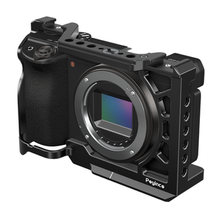 Cage de caméra personnalisable pour <span class=keywords><strong>Sony</strong></span> A6500/A6400/A6300/A6000 en aluminium avec supports de sabot froid et fils de 1/4 ". - Product Image 2