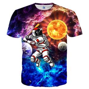 2023 New Men 3D Print Space Planet Astronaut Custom manica corta Summer Sports Style T-Shirt Casual Unisex oversize Top T Shirt - Product Image 1