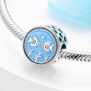 Autentico Argento Sterling 925, Ciondoli a forma di piccola balena scherzosa con smalto nero, a tema vita marina, per la creazione di gioielli e bracciali, Dropshipping - Product Image 6