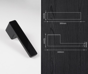 Kunci Pintu Kamar Tidur Kayu Modern, Kenop Kunci Tersembunyi, Mudah Dipasang, Gagang Pintu Privasi dari Paduan Seng dengan Silinder Kunci - Product Image 5