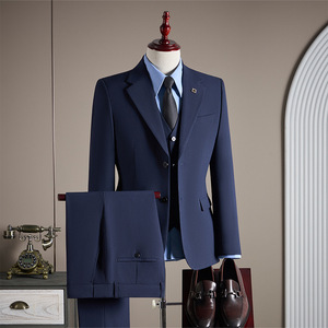 Abito da <span class=keywords><strong>sposo</strong></span> da uomo, completo tre pezzi, con cerniere decorate, slim fit, formale, business casual, professionale - Product Image 3