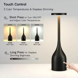 Lámpara de Mesa con Forma de Botella de Vino, Lámpara de Noche Recargable para Mesa de Noche - Product Image 5